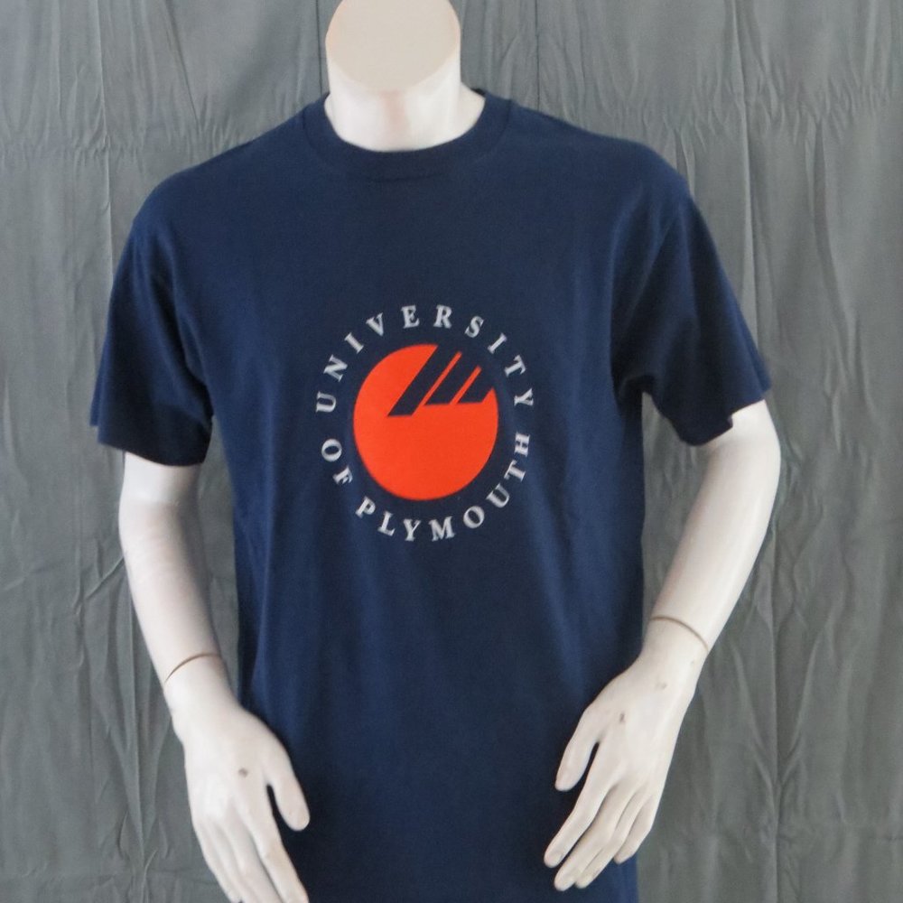 Vintage Graphic T-shirt - University of Plymouth by Screen Stars - Men's Large